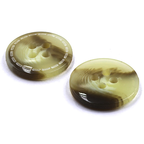 15378 Sullivans 18mm Round Plastic Button 4 Hole With Slotted Perforated Border - Beige - 55 In A Tube