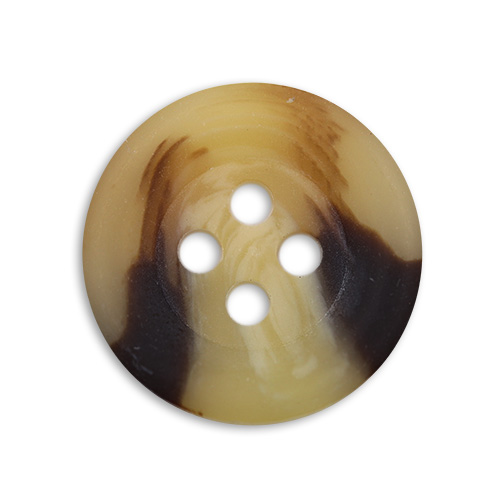 15390 Sullivans 18mm Round Plastic Button 4 Hole - Two Tone Caramel - 46 In A Tube