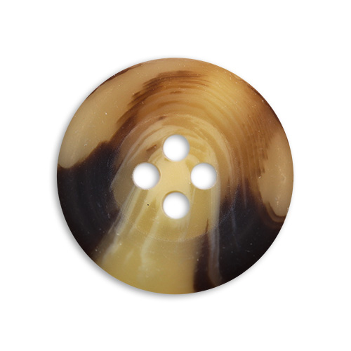 15391 Sullivans 20mm Round Plastic Button 4 Hole - Two Tone Caramel - 32 In A Tube