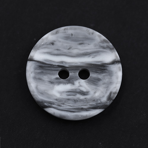 15393 Sullivans 20mm Round Plastic Button 2 Hole - Two Tone Grey - 32 In A Tube