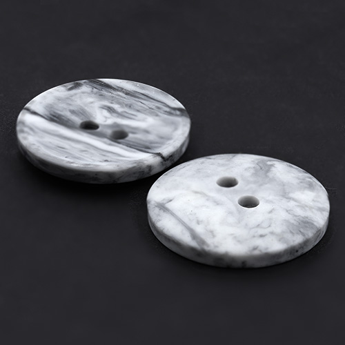 15393 Sullivans 20mm Round Plastic Button 2 Hole - Two Tone Grey - 32 In A Tube