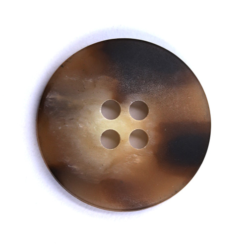 15398 Sullivans 20mm Round Plastic Button 4 Hole - Two Tone Brown - 42 In A Tube