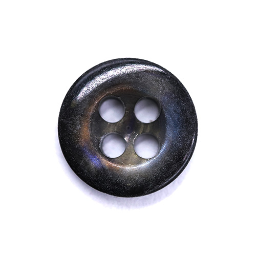 15400 Sullivans 9mm Round Plastic Button 4 Hole - Black Opal - 180 In A Tube