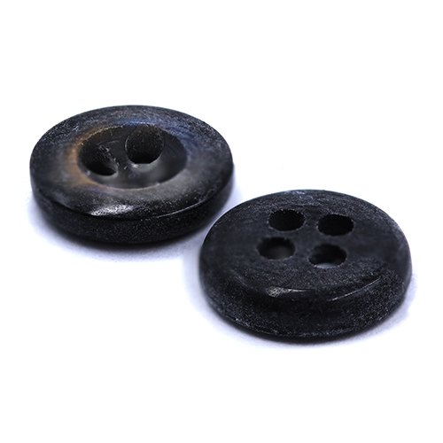 15400 Sullivans 9mm Round Plastic Button 4 Hole - Black Opal - 180 In A Tube