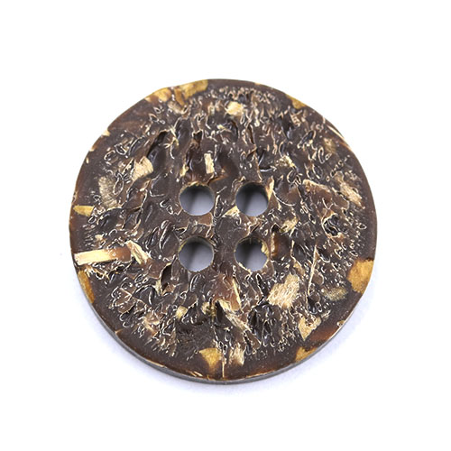 15407 Sullivans 18mm  Round Plastic Button 4 Hole Dark Brown With Cream Flecks - 45 In A Tube