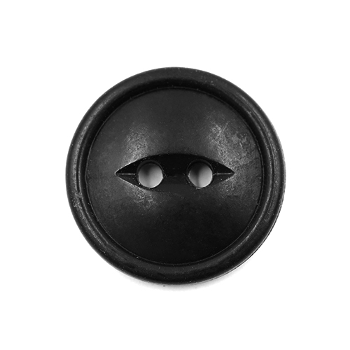 15410 Sullivans 18mm Round Plastic Button 2 Hole - Black - 50 In A Tube