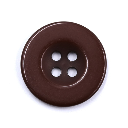 15413 Sullivans 19mm Round Plastic Button 4 Hole - Brown - 32 In A Tube