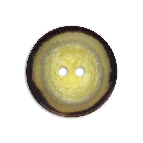 15414 Sullivans 23mm Ringed Round Plastic Button 2 Hole - Banana - 23 In A Tube