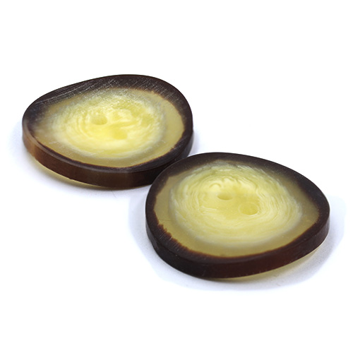 15414 Sullivans 23mm Ringed Round Plastic Button 2 Hole - Banana - 23 In A Tube