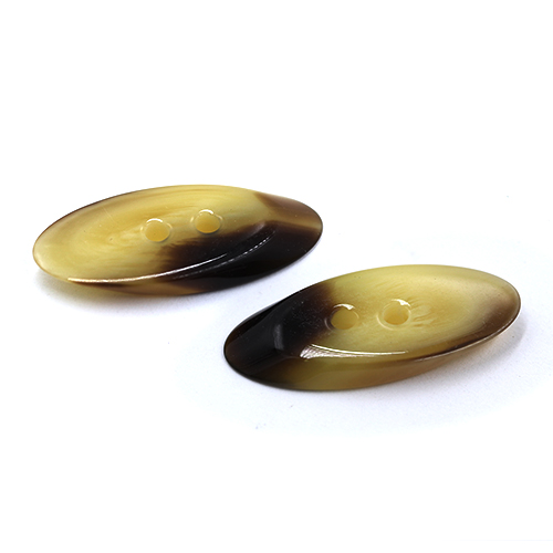 15416 Sullivans 30mm Slivered Wood Effect Plastic Button 2 Hole- Brown - 78 In A Tube