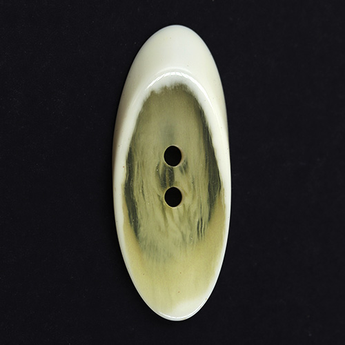 15421 Sullivans 35mm Slivered Wood Effect Plastic Button 2 Hole- Cream - 60 In A Tube