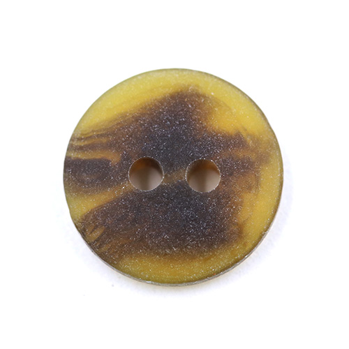 15425 Sullivans 12mm Matt Round Plastic Button 2 Hole - Two Tone Amber - 106 In A Tube