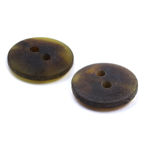 15425 Sullivans 12mm Matt Round Plastic Button 2 Hole - Two Tone Amber - 106 In A Tube