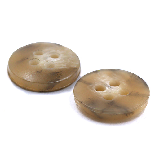 15446 Sullivans 15mm Round Plastic Button 4 Hole  - Two Tone Beige - 39 In A Tube