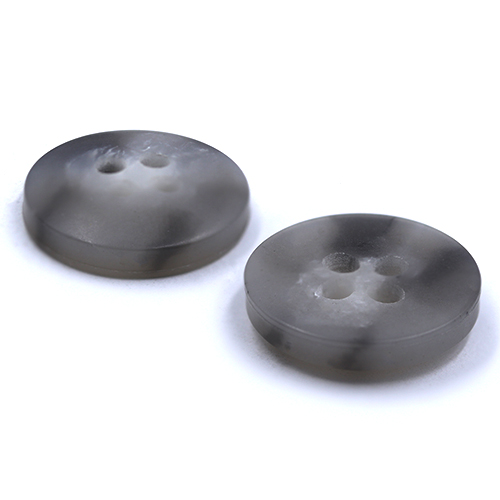 15447 Sullivans 15mm Round Plastic Button 4 Hole - Two Tone Grey - 39 In A Tube