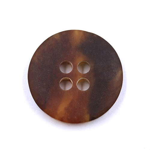 15450 Sullivans 15mm Round Plastic Button 4 Hole - Two Tone Tan - 39 In A Tube