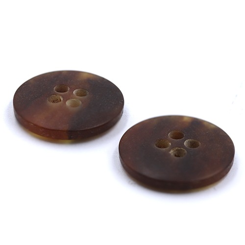 15450 Sullivans 15mm Round Plastic Button 4 Hole - Two Tone Tan - 39 In A Tube