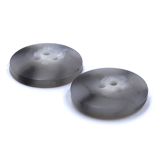 15455 Sullivans 20mm Round Plastic Button 4 Hole - Two Tone Grey - 38 In A Tube
