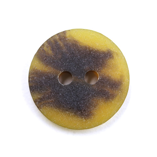 15457 Sullivans 15mm Round Plastic Button 2 Hole - Two Tone Amber - 39 In A Tube