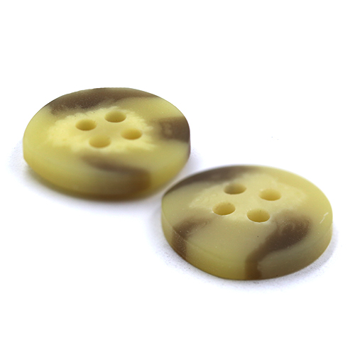 15459 Sullivans 15mm Round Plastic Button 4 Hole - Pebble - 37 In A Tube