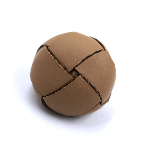 15485 Sullivans 17mm Round Plastic Shank Button - Leather Effect - Beige - 32 In A Tube