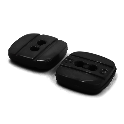 15753 Sullivans 15mm Square Plastic Button 2 Hole - Black - 49 In A Tube