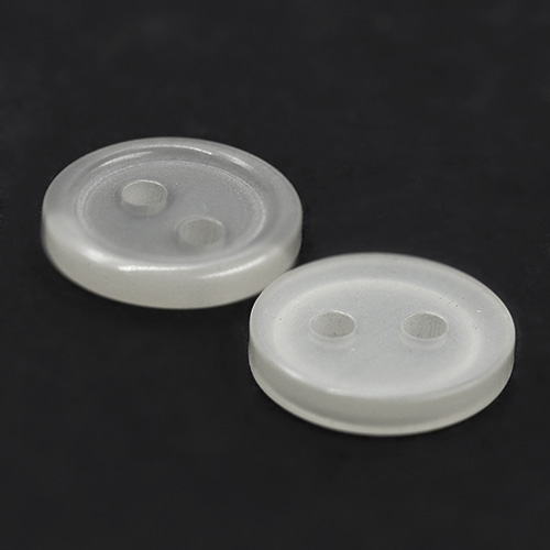 15799 Sullivans 11mm Round Plastic Button 2 Hole - Clear - 150 In A Tube