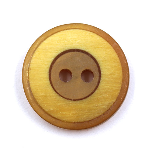 15922 Sullivans 16mm Three Ringed Round Plastic Button 2 Hole - Mustard - Bag Of 100