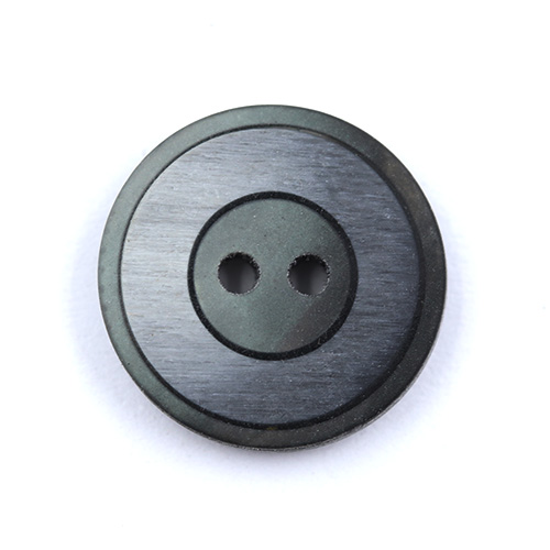 15926 Sullivans 16mm Three Ringed Round Plastic Button 2 Hole - Dark Grey - Bag Of 100