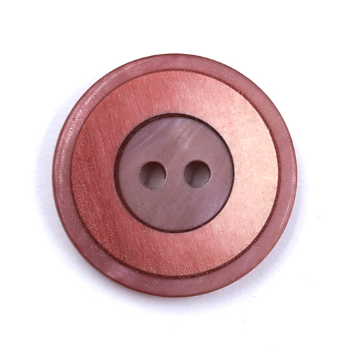 15943 Sullivans 23mm Three Ringed Round Plastic Button 2 Hole - Dusty Pink - 9 In A Tube