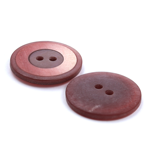 15943 Sullivans 23mm Three Ringed Round Plastic Button 2 Hole - Dusty Pink - 9 In A Tube