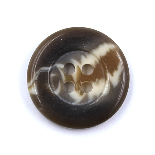 15972 Sullivans 20mm Swirl Two Tone Round Plastic Button 4 Hole - Fawn - Bag Of 100