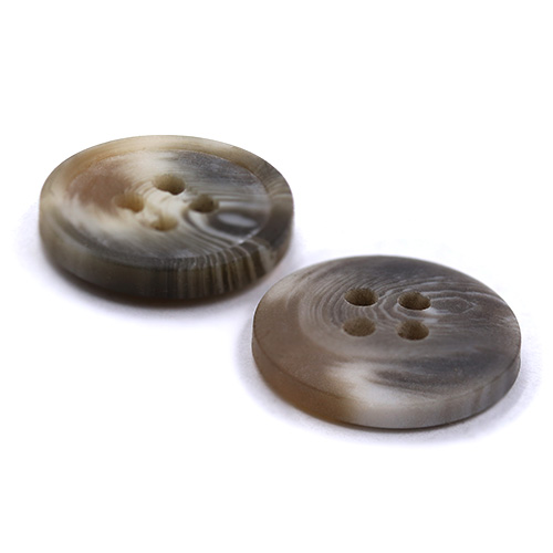 16521 Sullivans 18mm Round Plastic Button With Four Holes - Two Tone Fawn -  50 In A Tube