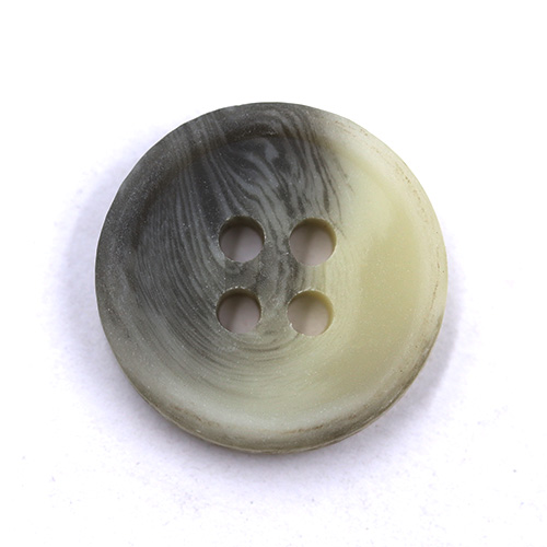 16522 Sullivans 18mm Round Plastic Button With Four Holes - Two Tone Light Grey -  50 In A Tube