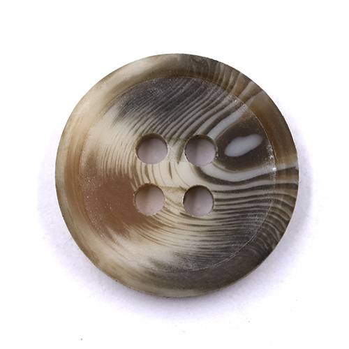 16529 Sullivans 18mm Round Plastic Button With Four Holes - Two Tone Fawn -  Bag Of 100