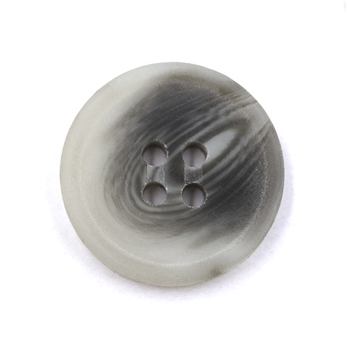 16538 Sullivans 20mm Round Plastic Button With Four Holes - Two Tone Dark Grey -  36 In A Tube