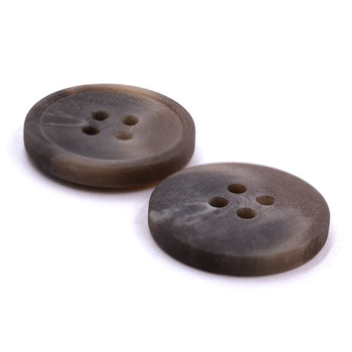 16539 Sullivans 20mm Round Plastic Button With Four Holes - Two Tone Brown -  36 In A Tube