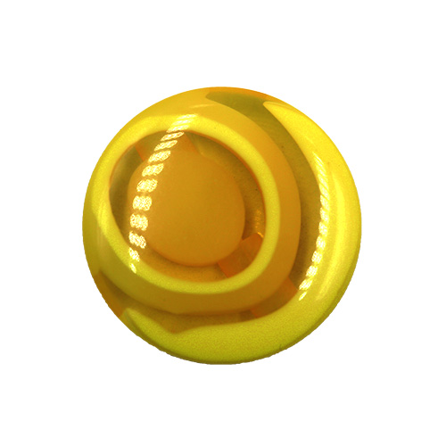 16629 Sullivans 22mm Round Plastic Button - Yellow Ringed - 21 In A Tube