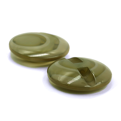 16630 Sullivans 22mm Round Plastic Button - Khaki Ringed - 21 In A Tube