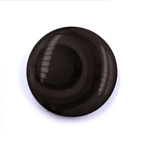 16642 Sullivans 22mm Round Plastic Button - Black Ringed - Bag Of 100