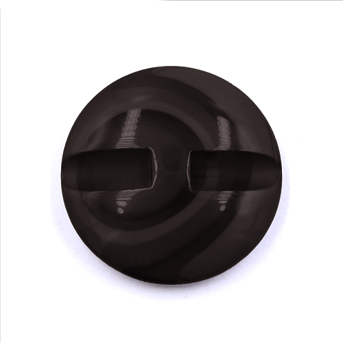 16642 Sullivans 22mm Round Plastic Button - Black Ringed - Bag Of 100