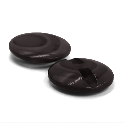 16642 Sullivans 22mm Round Plastic Button - Black Ringed - Bag Of 100