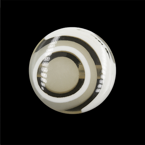 16643 Sullivans 25mm Round Plastic Button - White Ringed - 13 In A Tube