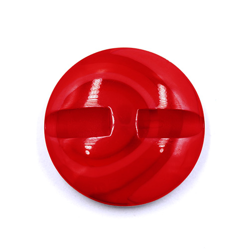 16644 Sullivans 25mm Round Plastic Button - Red Ringed - 13 In A Tube
