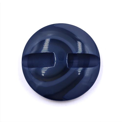 16645 Sullivans 25mm Round Plastic Button - Navy Ringed - 13 In A Tube