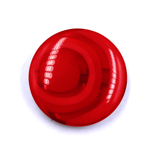 16653 Sullivans 25mm Round Plastic Button - Red Ringed - Bag Of 100