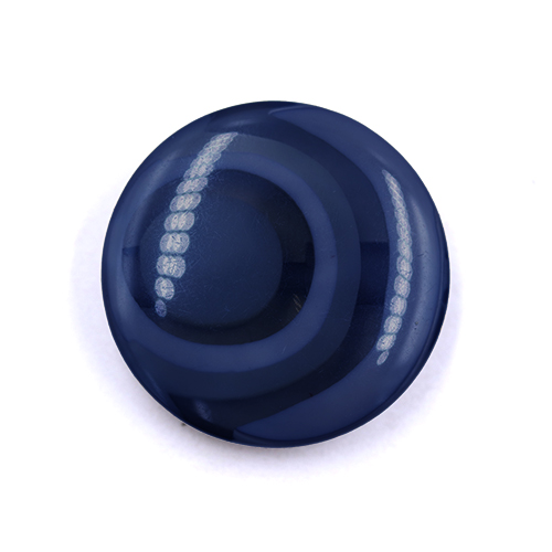 16654 Sullivans 25mm Round Plastic Button - Navy Ringed - Bag Of 100