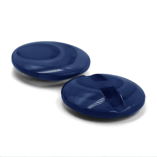 16654 Sullivans 25mm Round Plastic Button - Navy Ringed - Bag Of 100