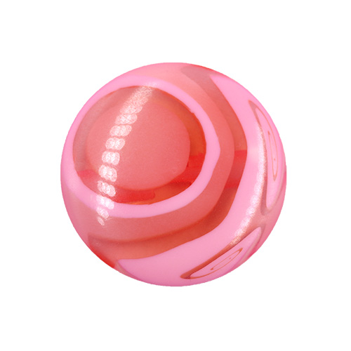 16656 Sullivans 25mm Round Plastic Button - Pink Ringed - Bag Of 100