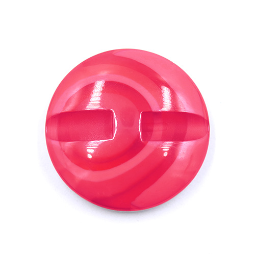 16657 Sullivans 25mm Round Plastic Button - Hot Pink Ringed - Bag Of 100